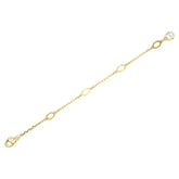 Imber extender, White, Gold-tone plated